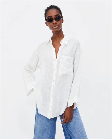 zara oversized linen shirt